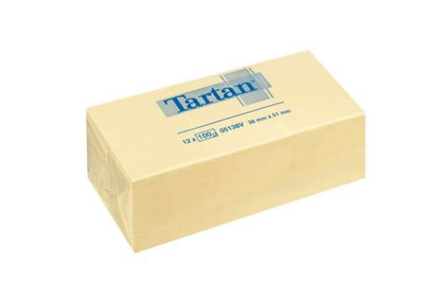 Immagine di Blocco foglietti - giallo pastello - 51 x 38mm - 63gr - 100 fogli - Tartan