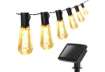 Immagine di Catena luminosa LED da esterno Aigostar con pannello solare 10 lampadine trasp. a tubo a luce calda