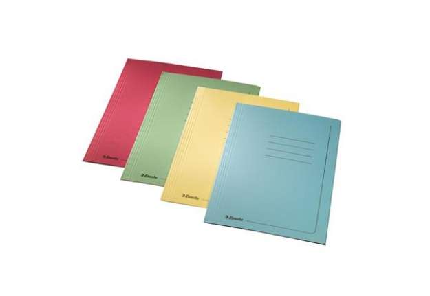Immagine di Cartelline 3 lembi - con stampa - cartoncino 295 gr - 25x35 cm - verde - Esselte - conf. 25 pezzi