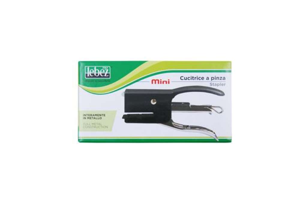 Immagine di Mini cucitrice a pinza Lebez 15 fogli - colori assortiti - 2411