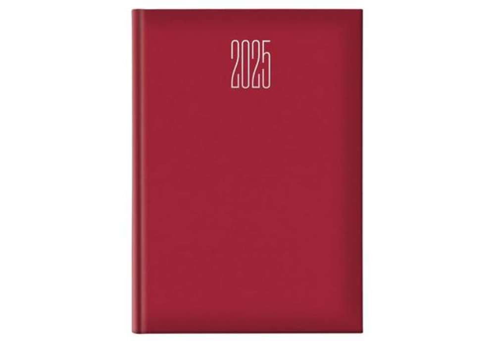Immagine di Agenda giornaliera 2027 Egadi s/d separati copertina gommata A4 rosso rubino - 27-512FT-C21