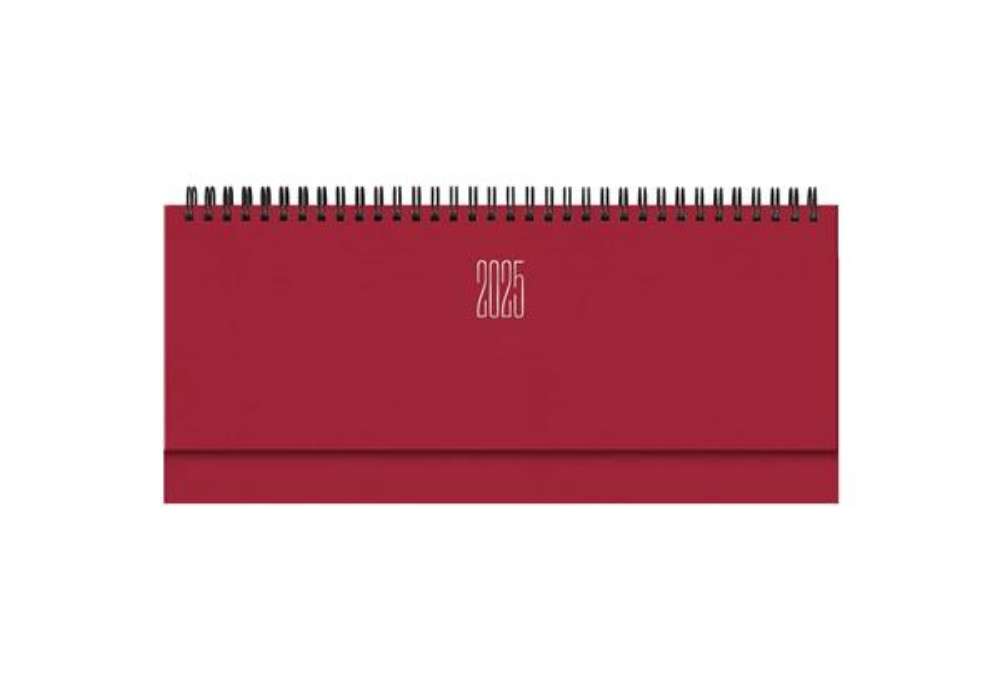 Immagine di Planning settimanale spiralato 2027 Egadi copertina gommata 29,8x10,5 cm rosso rubino - 27-430FT-C21