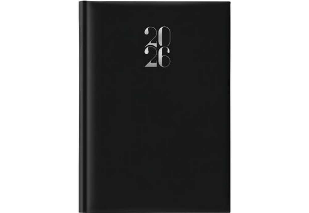 Immagine di Agenda giornaliera 2027 Egadi s/d abbinati copertina gommata 14,3x20,5 cm nero - 27-250FT-C01