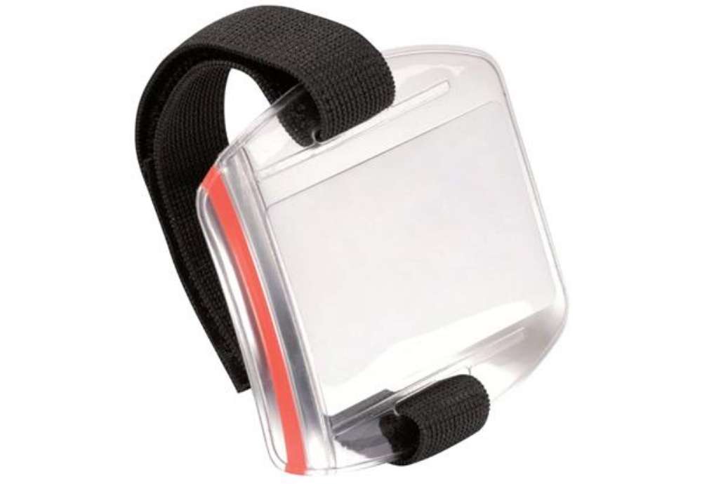 Immagine di Portabadge da braccio Durable OUTDOOR SECURE 54x87 mm con velcro nero/trasparente Conf. 10 pezzi - 8