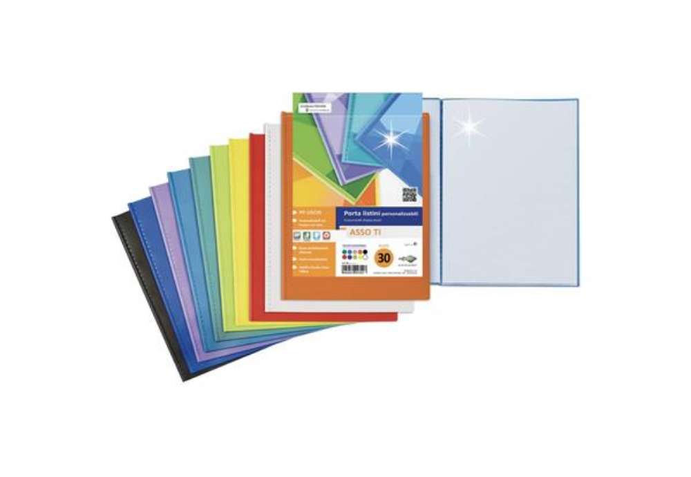Immagine di Portalistini personalizzabili Sei Rota Asso TI 22x30 cm assortiti - 60 buste 57226090